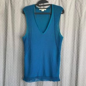 Helmut Lang for Intermix Blue Knit Sleveless Top Size Medium